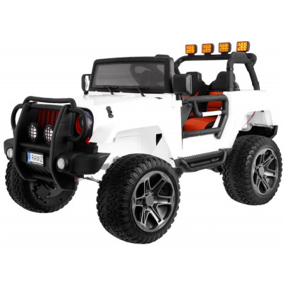 Elektrické autíčko - Jeep Monster  - nelakované - biele 
